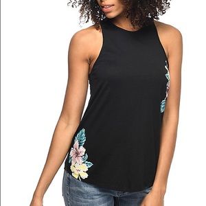 Empyre Black Floral Tank Top
